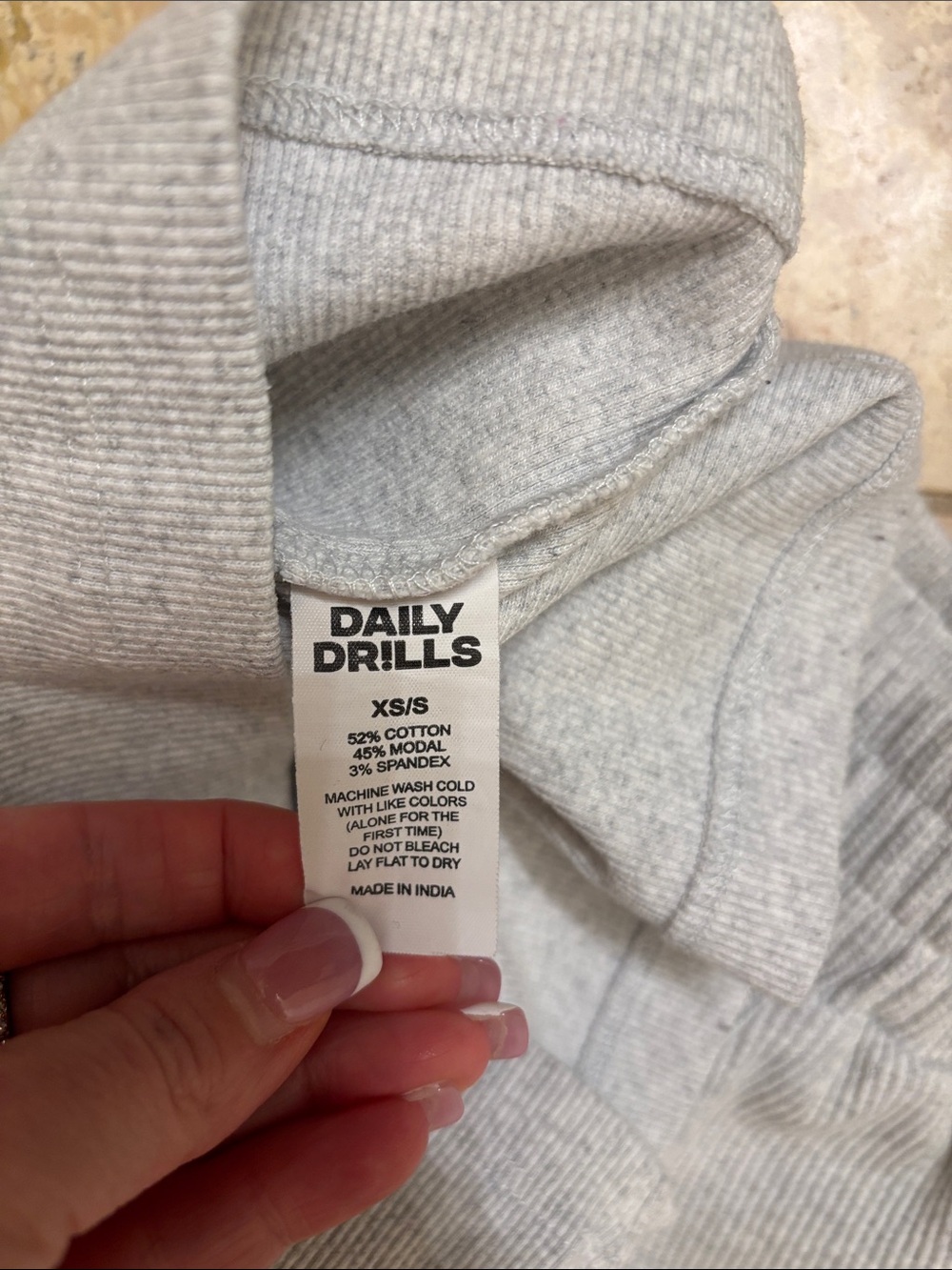 Daily Drills Light Gray Ribbed Tank and Shorts Set - Picture 6 of 6